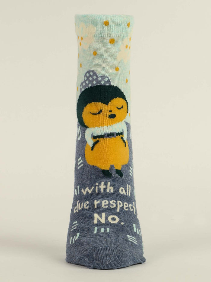 Blue Q With All Due Respect No. W-Ankle Socks