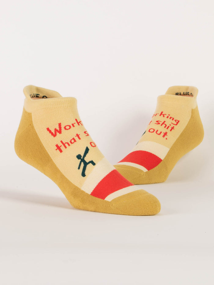 Blue Q Working That Shit Out Sneaker Socks