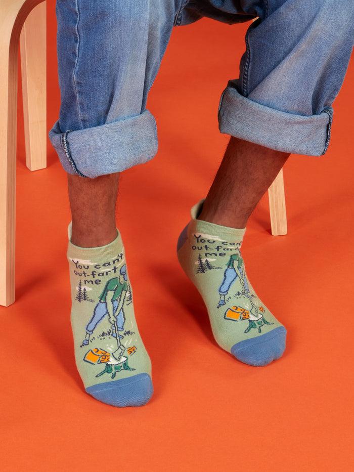 Blue Q You Can't Out-Fart Me Sneaker Socks