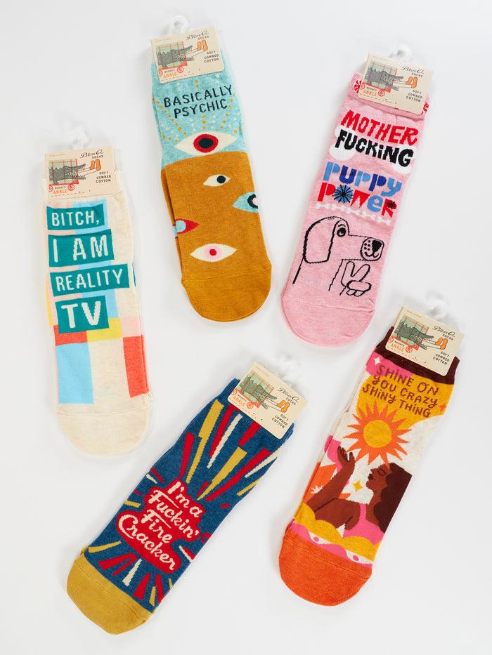 blue q Clean Socks For a Whole Week Sale Pack (Women's Ankle Socks)