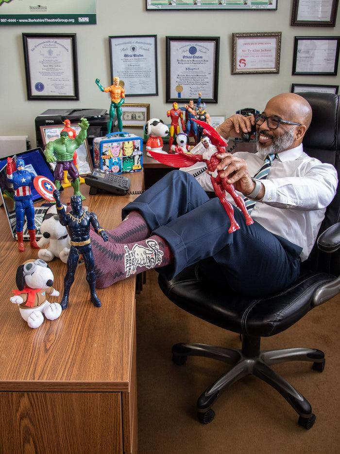 Blue Q Coolest Guy On The Conference Call M-Crew Socks