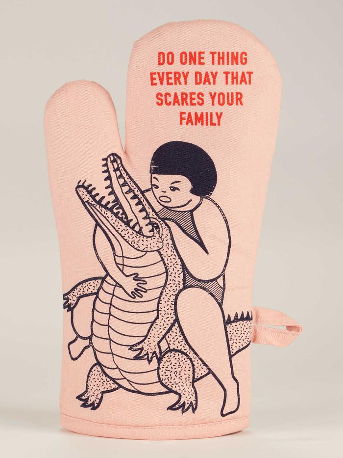 blue q Do One Thing Every Day That Scares Your Family Oven Mitt