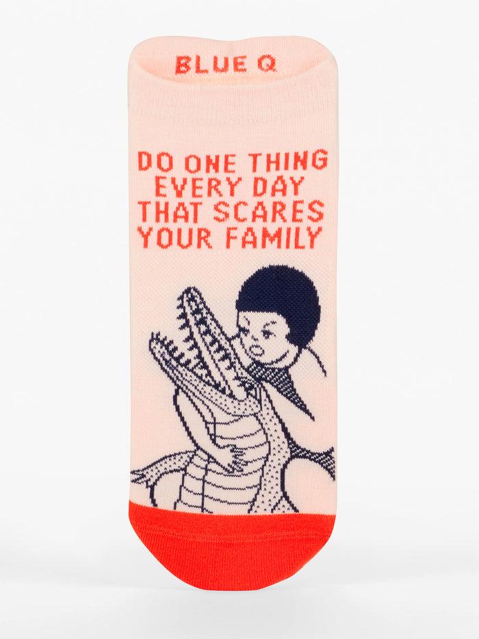 Blue Q Do One Thing Every Day That Scares Your Family Sneaker Socks