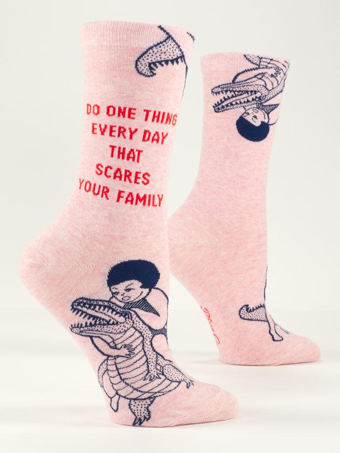 Blue Q Do One Thing Every Day That Scares Your Family W-Crew Socks