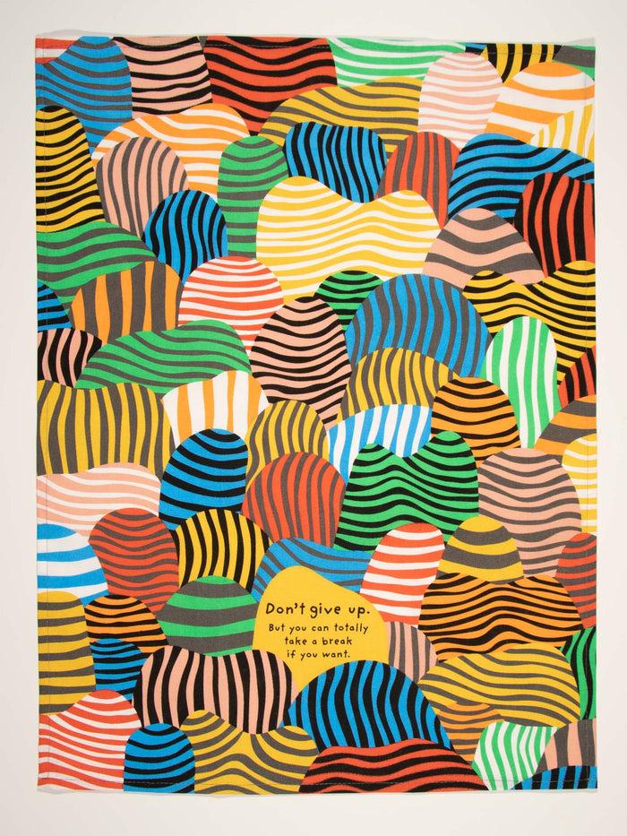 Blue Q Don't Give Up. But You Can Totally Take A Break If You Want. Dish Towel