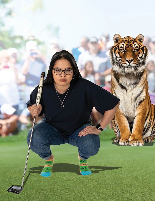 Blue Q Golf's The Best. Golf Sucks. Golf's The Best. Golf Sucks. Sneaker Socks