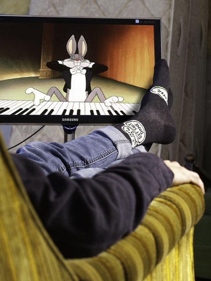 Blue Q I Am Going To Get Shit Done Later M-Crew Socks