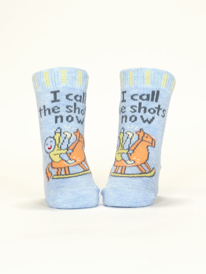 Blue Q I Call The Shots Now/ It's Baby Time Baby Socks