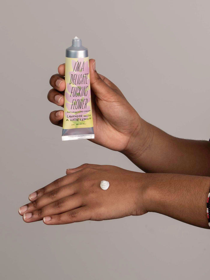 Blue Q I'm A Delicate Fucking Flower Natural Hand Cream - Lavender With A Little Lemon