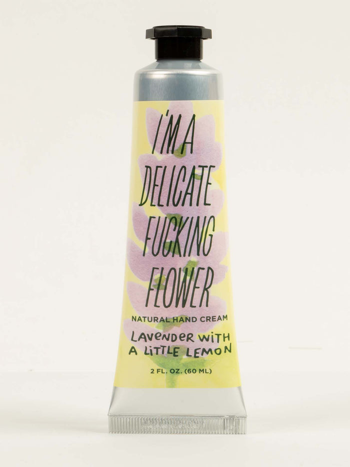 blue q I'm a Delicate Fucking Flower Natural Hand Cream - Lavender with a Little Lemon