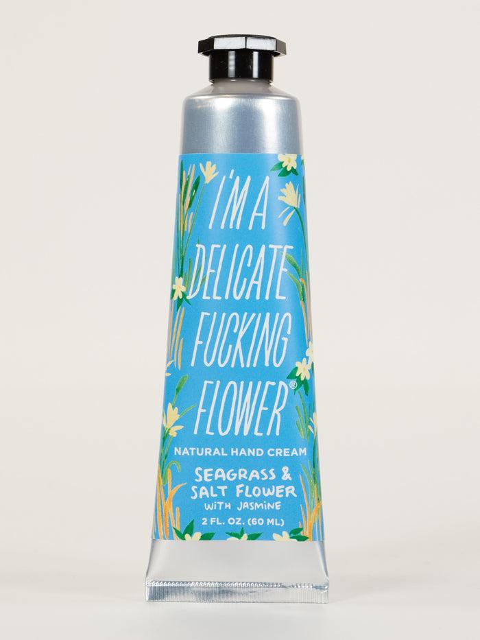 Blue Q I'm A Delicate Fucking Flower Natural Hand Cream-Sea Grass & Salt Flower With Jasmine