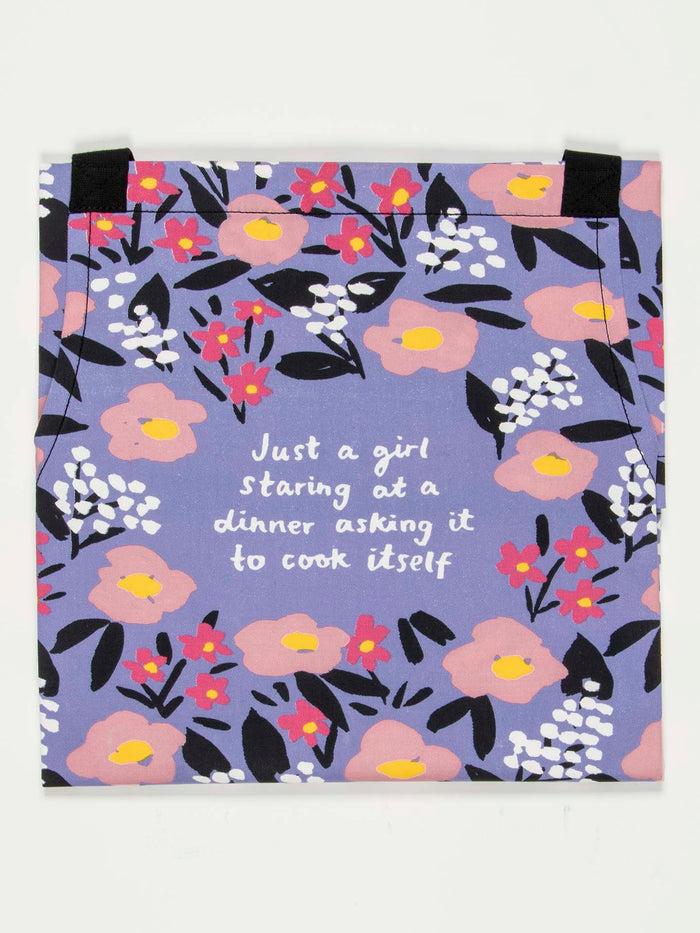 Blue Q Just A Girl Staring At A Dinner Asking It To Cook Itself Apron