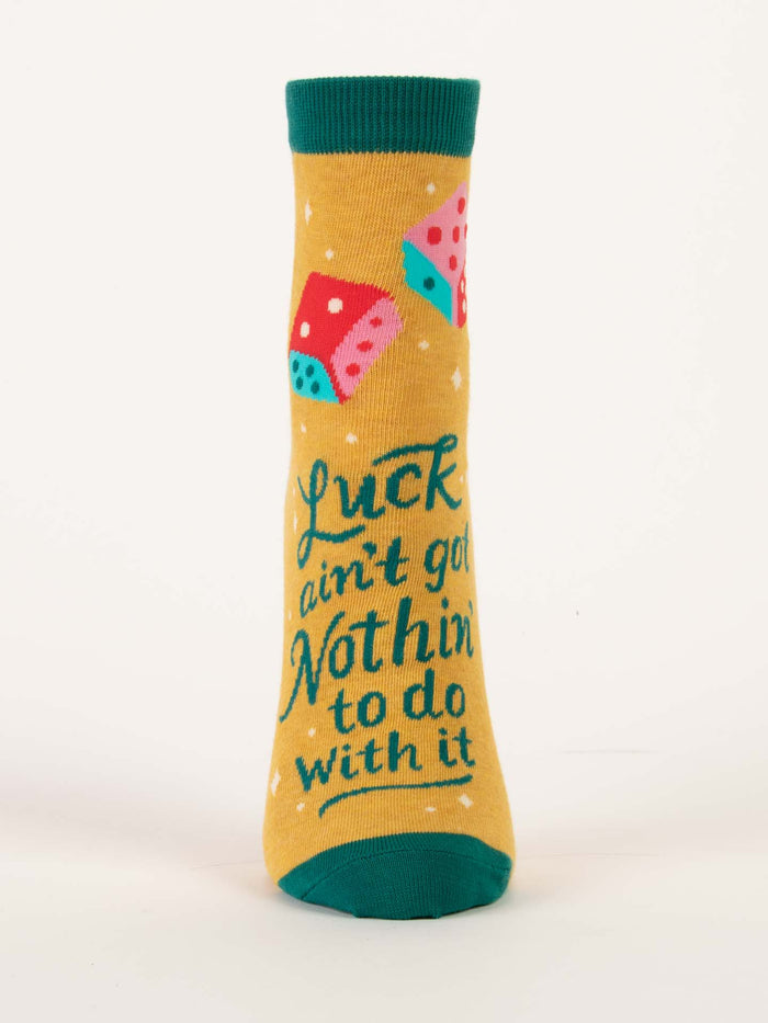 Blue Q Luck Ain't Got Nothin' To Do With It W-Ankle Socks