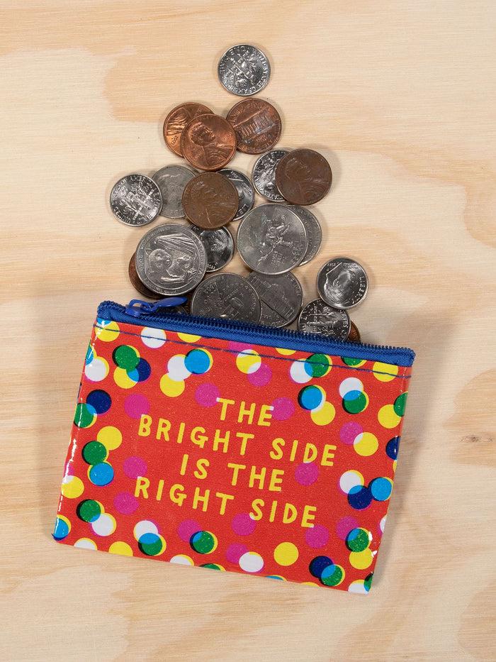 Blue Q The Bright Side Is The Right Side Coin Purse