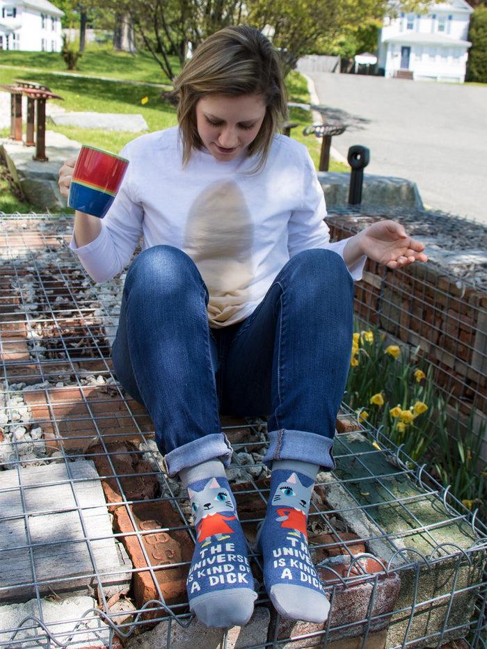 Blue Q The Universe Is A Kind Of A Dick W-Ankle Socks