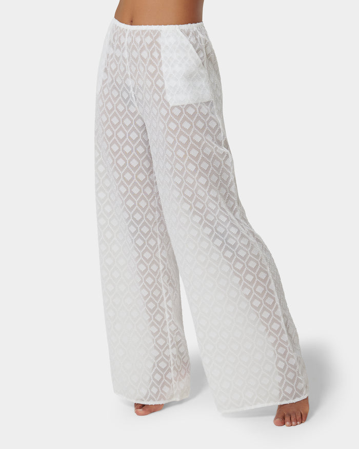 Bluebella Cassat Cami & Trouser Set White