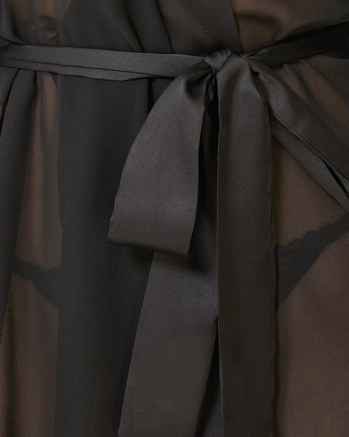 Bluebella Chiffon Kimono Black