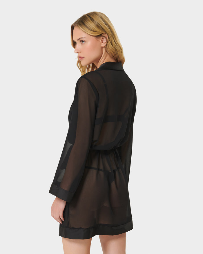 Bluebella Chiffon Kimono Black
