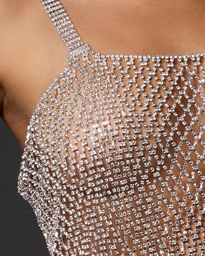 Bluebella Elsa Diamond Lattice Cami Silver/Clear