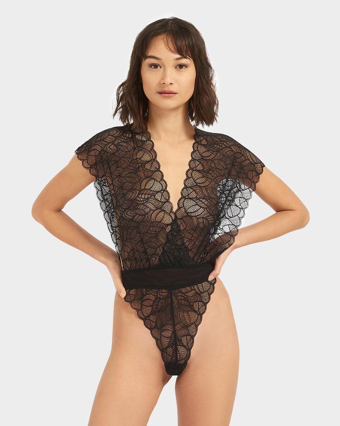 bluebella Emerson Lace Bodysuit Black
