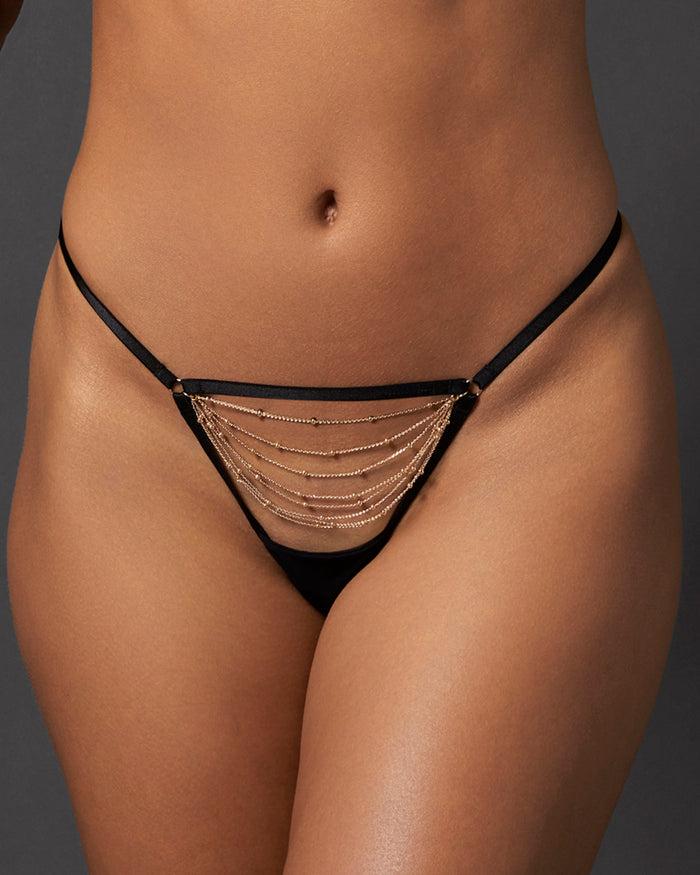 bluebella Frida Thong Black/Gold