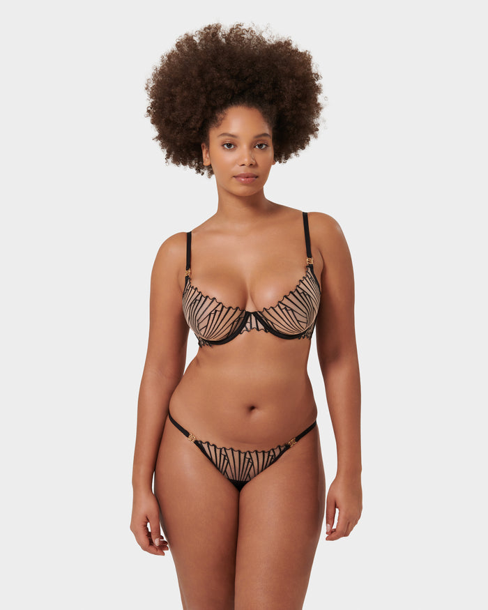 Bluebella Goya Wired Bra Black/Sheer