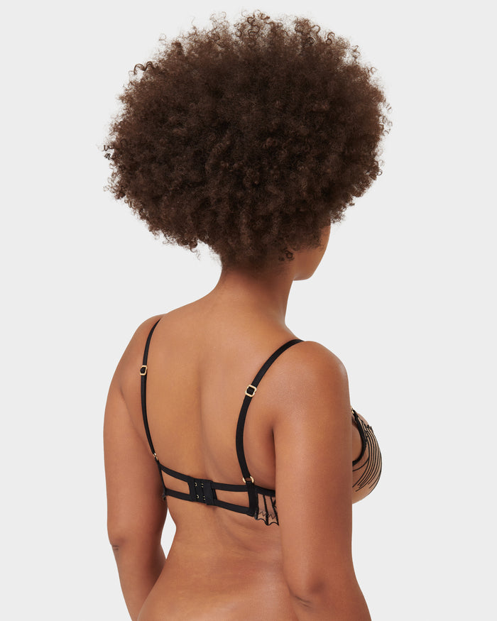 Bluebella Goya Wired Bra Black/Sheer