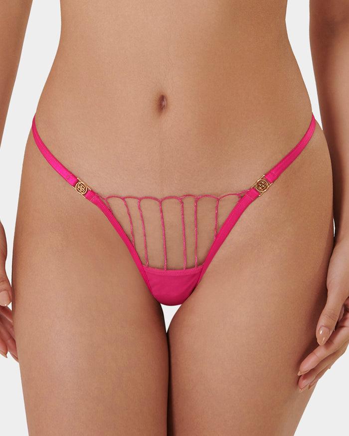bluebella Imogen Thong Fuchsia Pink/Sheer