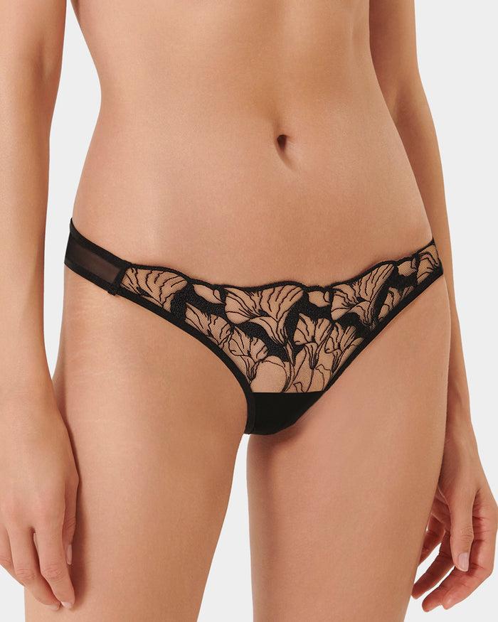 bluebella Kalmia Thong Black/Sheer