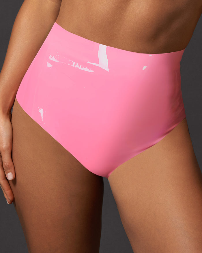 bluebella Latex High-waist Hot Pant Bubblegum Pink