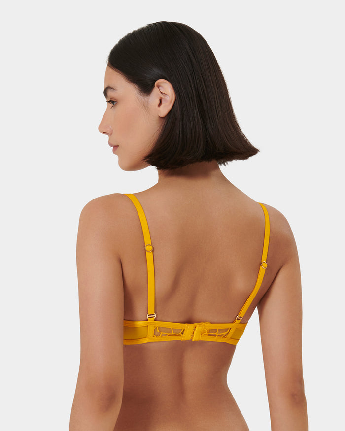 Bluebella Laurel Leaf Embroidered Bra Gold