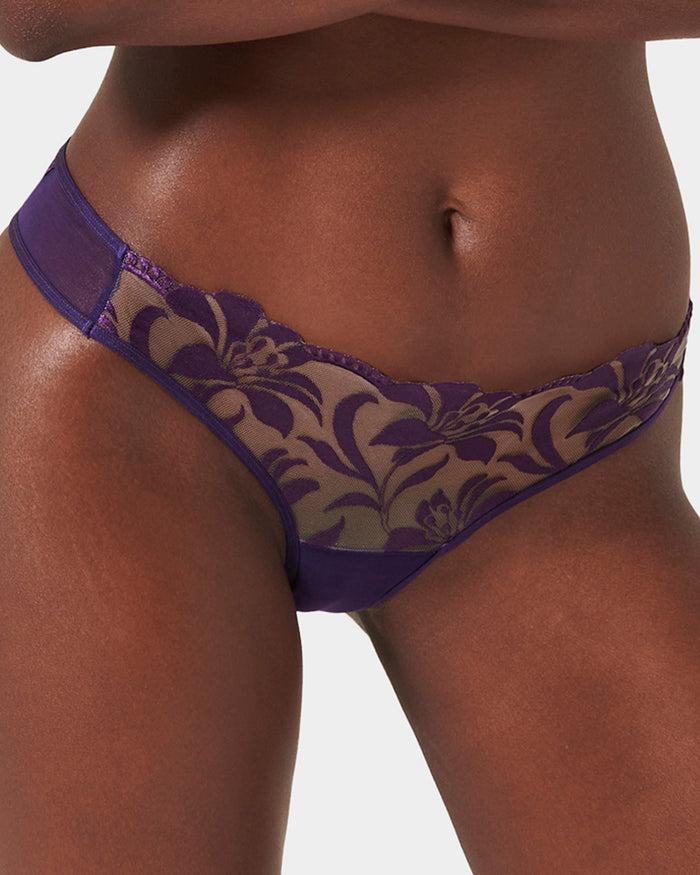 bluebella Leonora Brief Acai Purple/Sheer