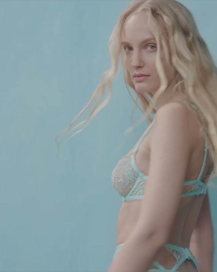 Bluebella Lilly Embroidered Thigh Harness Blue