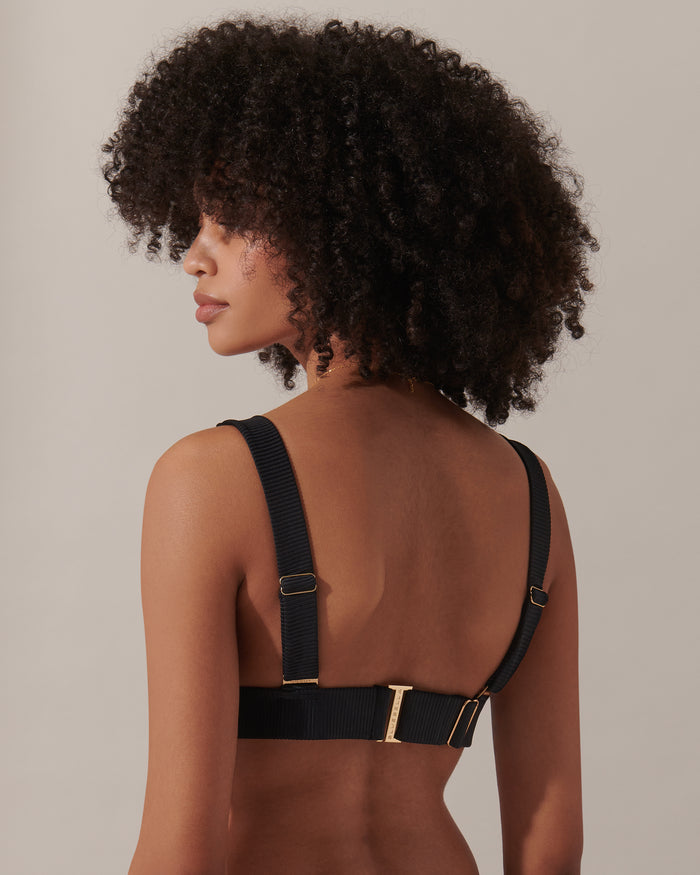 Bluebella Lucerne Plunge Bikini Top Black