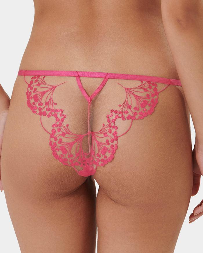 Bluebella Marisa Brief Fuchsia Pink/Sheer