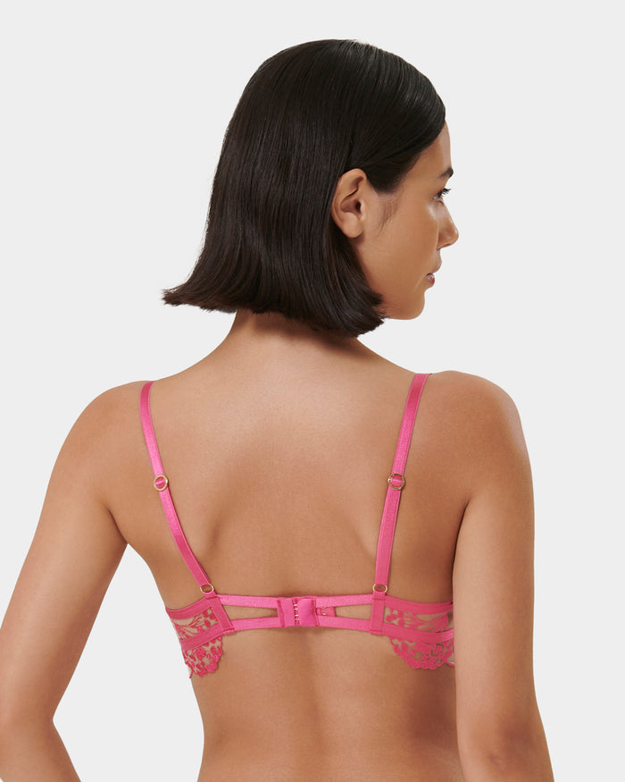 Bluebella Marisa Embroidered Sheer Bra Pink