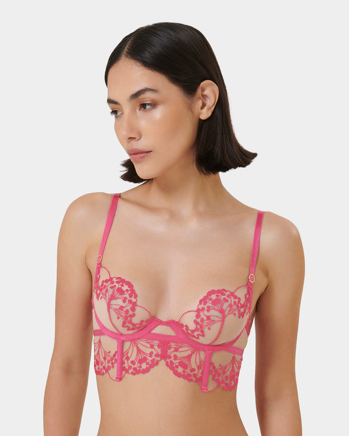 bluebella Marisa Embroidered Sheer Bra Pink