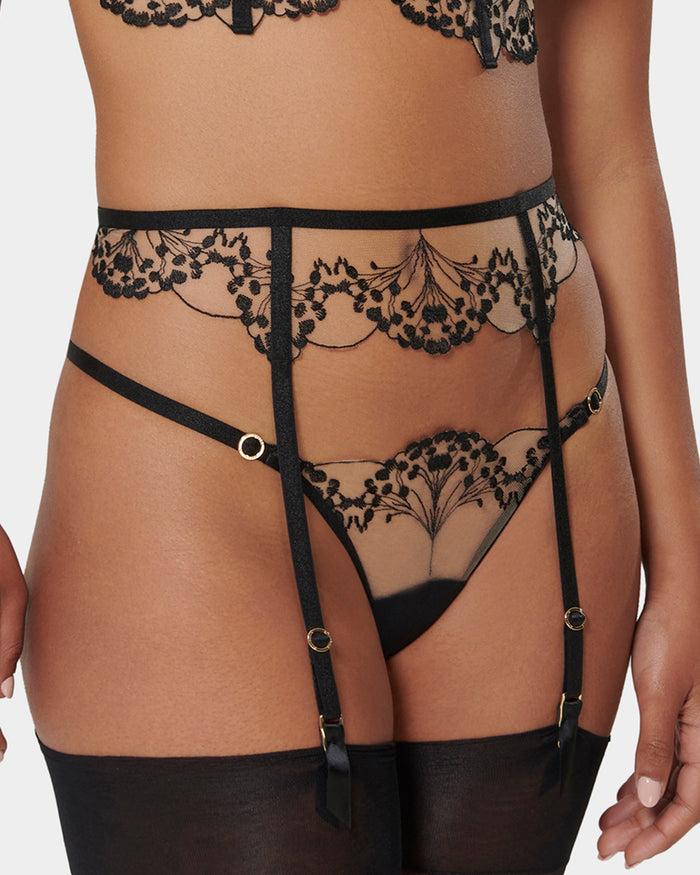 bluebella Marisa Suspender Black/Sheer
