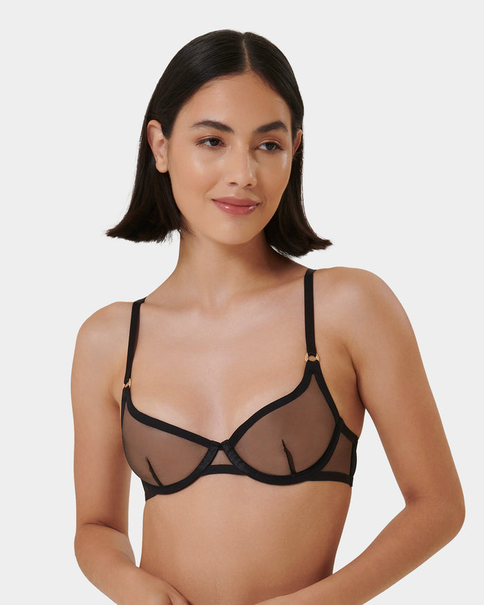 bluebella Naomi Mesh Bra Black