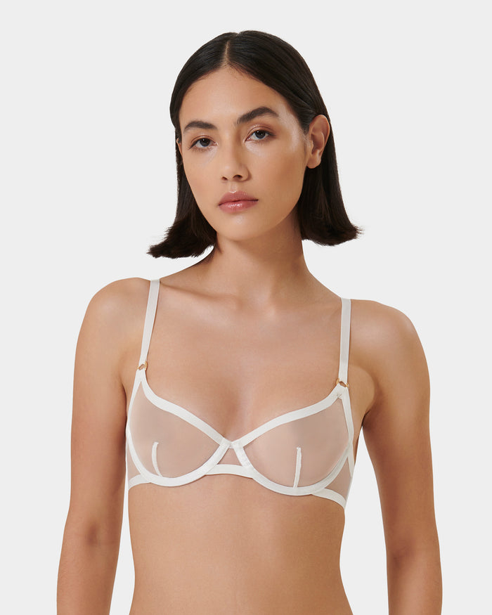 bluebella Naomi Mesh Bra White