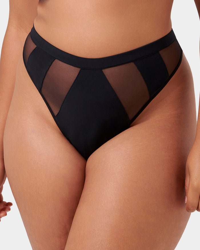 bluebella Orla High-waist Thong Black