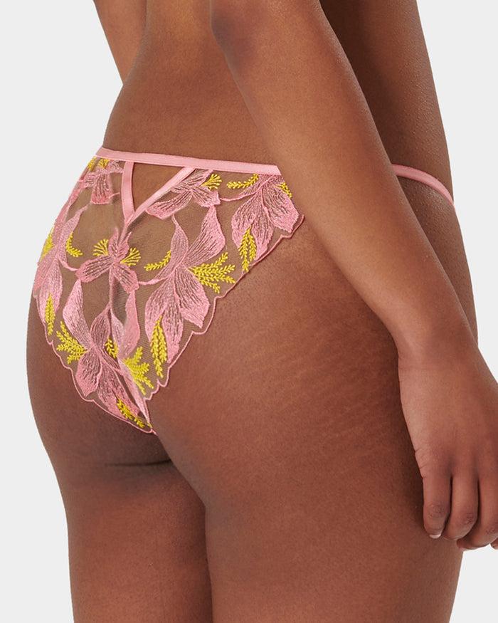 Bluebella Patrice Sheer Brief Pink/Yellow