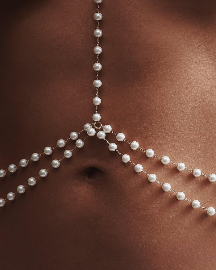 Bluebella Pearl Harness Pearl/Gold