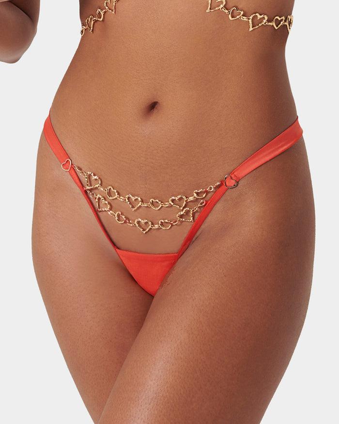 bluebella Phoenix Thong Hot Coral/Gold