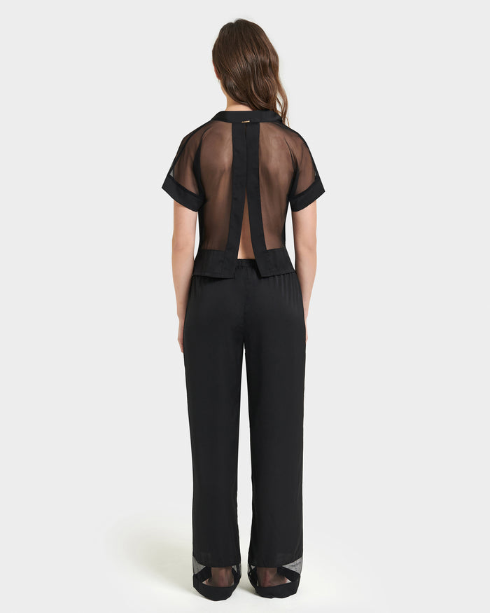 Bluebella Richmond Long Pyjama Set Black