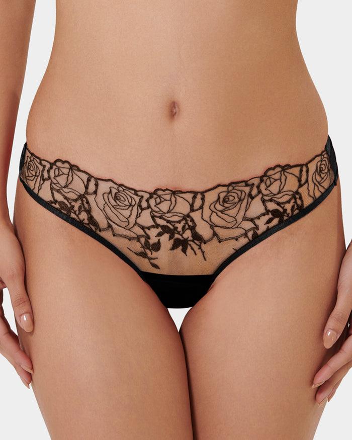 Bluebella Rosalie Brief Black/Sheer