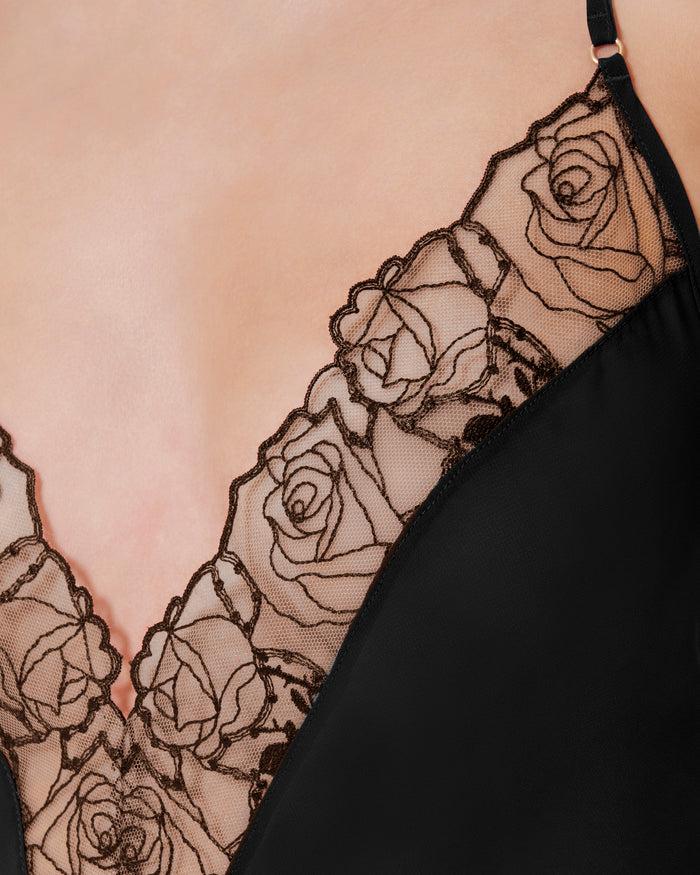 Bluebella Rosalie Short Chemise Black/Sheer