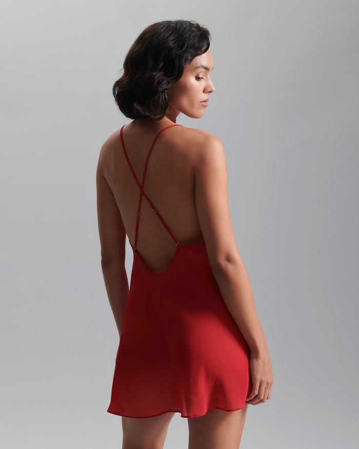 Bluebella Rosalie Short Chemise Red