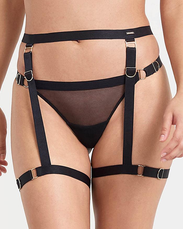 bluebella Thea Thigh Harness Black