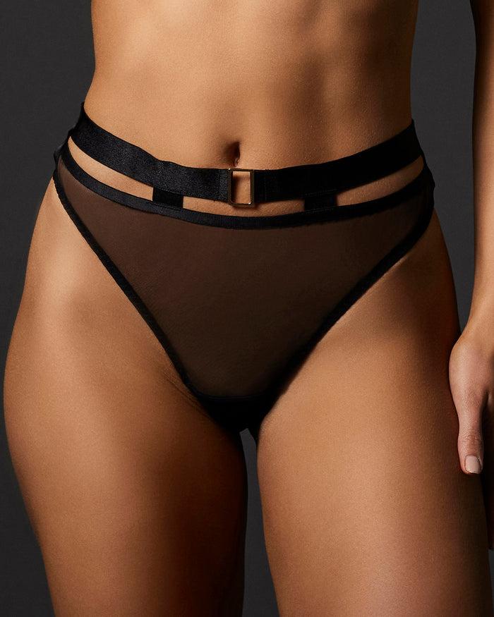 bluebella Trinity High-Waist Thong Black